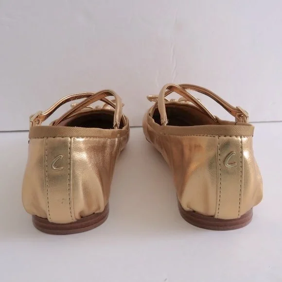 Anthropologie Circus Ny by Sam Edelman Zuri Satin Cross-Strap Ballet Flats 8M - Picture 5 of 16